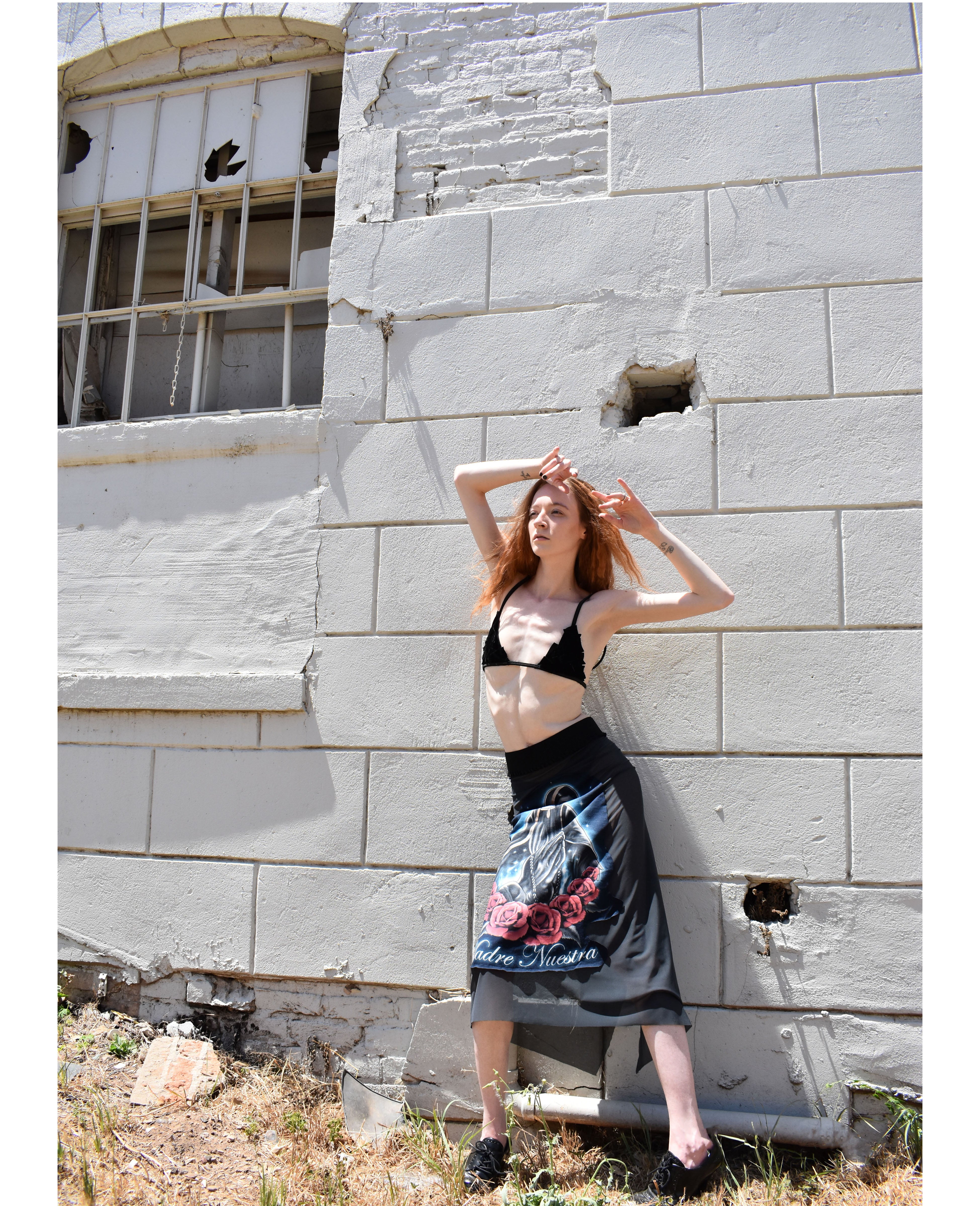Sheer Upcycled Madre Nuestra T-shirt Skirt
